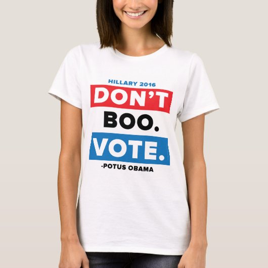 Boo niet. Stemming. T-shirt (Voorkant)