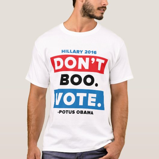 Boo niet. Stemming. T-shirt (Voorkant)