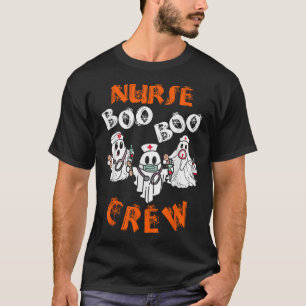 Boo Nurse Scrub Ghost Halloween kostuums Vrouwen T-shirt
