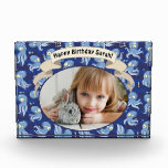 Boo Octopus Blue Cute Kids Birthday Foto<br><div class="desc">Schattig octopusontwerp voor het baby shower of het verjaardagsfeest van het kind. Cute octopi zwemmen en plezier hebben.</div>