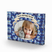 Boo Octopus Blue Cute Kids Birthday Foto (Rechts)