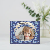 Boo Octopus Blue Cute Kinderen die je missen Feestdagenkaart (Staand voorkant)