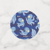 Boo Octopus Blue Kinder Clothing & Décor Confetti (Kleine voorkant)