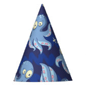 Boo Octopus Blue Kinder Clothing & Décor Feesthoedjes (Voorkant)
