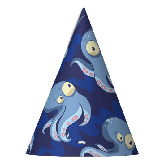 Boo Octopus Blue Kinder Clothing & Décor Feesthoedjes (Links)