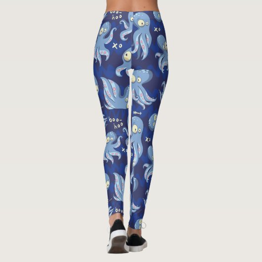 Boo Octopus Blue Kinder Clothing & Décor Leggings (Achterkant)