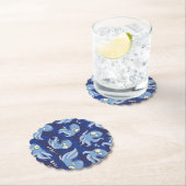 Boo Octopus Blue Kinder Clothing & Décor Party Kartonnen Onderzetters (Insitu)