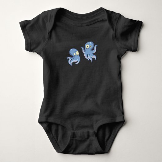 Boo Octopus Blue Kinder Clothing & Décor Romper (Voorkant)