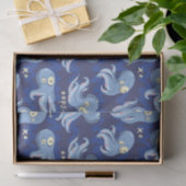 Boo Octopus Blue Kinder Clothing & Décor Tissuepapier (Geschenk)