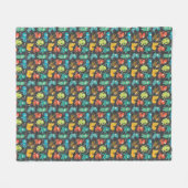 Boo Octopus Cute Multicolor Kinder Clothing & Déco Fleece Deken (Voorkant (Horizontaal))