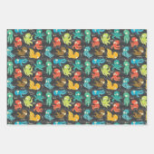 Boo Octopus Cute Multicolor Kinder Clothing & Déco Inpakpapier Vel (Voorkant)