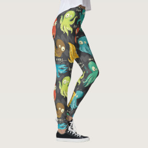 Boo Octopus Cute Multicolor Kinder Clothing & Déco Leggings