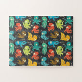 Boo Octopus Cute Multicolor Kinder Clothing & Déco Legpuzzel (Horizontaal)