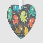 Boo Octopus Cute Multicolor Kinder Clothing & Déco Ornament (voorkant)