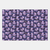 Boo Octopus Cute Paarse Kinder Clothing & Décor Inpakpapier Vel (Voorkant 3)