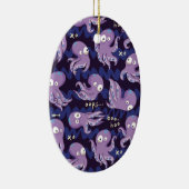 Boo Octopus Cute Paarse Kinder Clothing & Décor Keramisch Ornament (Rechts)