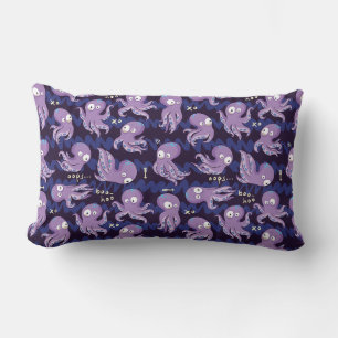 Boo Octopus Cute Paarse Kinder Clothing & Décor Kussen