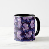 Boo Octopus Cute Paarse Kinder Clothing & Décor Mok (Voorkant rechts)