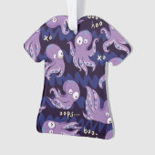 Boo Octopus Cute Paarse Kinder Clothing & Décor Ornament (voorkant)