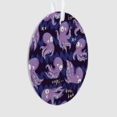 Boo Octopus Cute Paarse Kinder Clothing & Décor Ornament (voorkant)