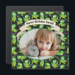 Boo Octopus Green Cute Kids Birthday Magnet<br><div class="desc">Schattig octopusontwerp voor het baby shower of het verjaardagsfeest van het kind. Cute octopi zwemmen en plezier hebben.</div>