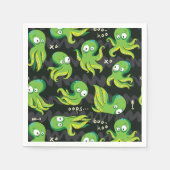 Boo Octopus Green Kinder Clothing & Décor Servet (Voorkant)