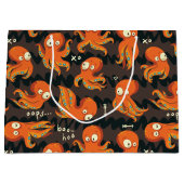 Boo Octopus Oranje en zwart Kinder Kleding en kled Groot Cadeauzakje (Voorkant)