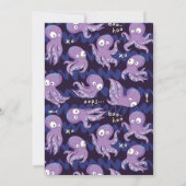 Boo Octopus Paarse Baby shower Uitnodiging (Achterkant)