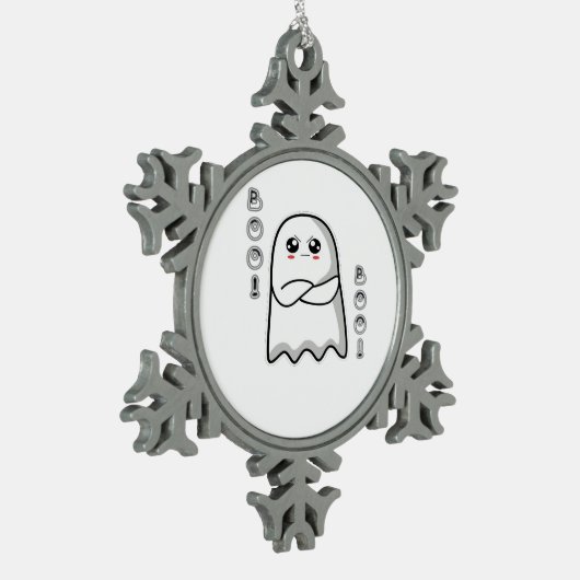 Boo Of Disapproval Classic Retro Tin Sneeuwvlok Ornament (Links)