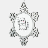 Boo Of Disapproval Classic Retro Tin Sneeuwvlok Ornament (Rechts)