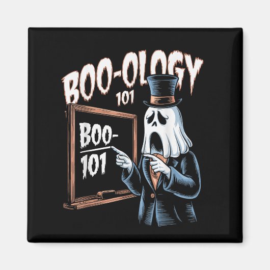 Boo-Ology 101, gelukkig Halloween Magneet (Voorkant)