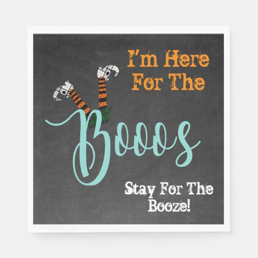 Boo On Boos en Booze Halloween Cocktail Party Servet (Voorkant)