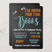 Boo on Booze en Boos Halloween Party Invitation Kaart (Voorkant / Achterkant)