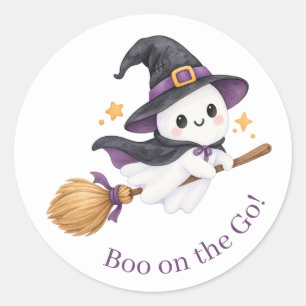 Boo on the Go Schattige Kinderen Geest Heks Hall Ronde Sticker