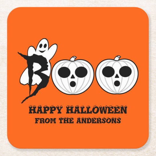 BOO! Onderzetter Halloween Ghost Paper (Voorkant)