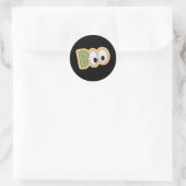 BOO Oogbollen Halloween Kunst Ronde Sticker (Tas)