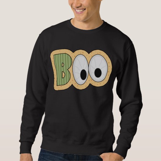 BOO Oogbollen Halloween Kunst Trui (Voorkant)