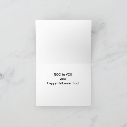 **BOO OP U/HAPPY HALLOEEN OOK** KAART (Binnen)