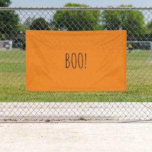 Boo oranje griezelige minimalistische Halloween-ac Spandoek