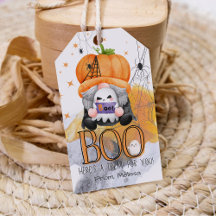 BOO oranje kabouter Halloween trick or treat gunst