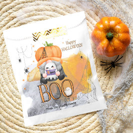 BOO oranje kabouter kinder Halloween trick or trea Bedankzakje