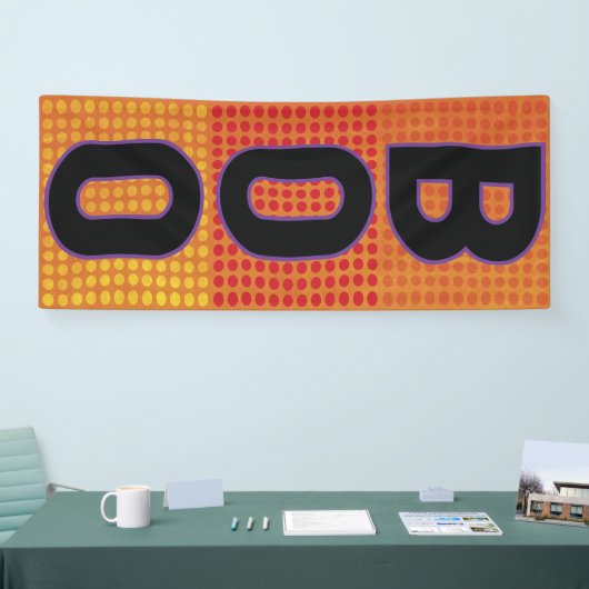 Boo Oranje Polka Dot Halloween Spandoek (Beurs)