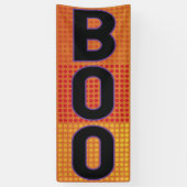 Boo Oranje Polka Dot Halloween Spandoek (Verticaal)