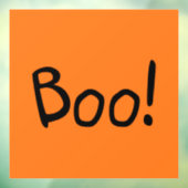 Boo oranje schattige handgeschreven typografie Hal Raamsticker (Vel 3)