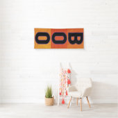 Boo Oranje Stippen Halloween Spandoek (Insitu)