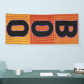 Boo Oranje Stippen Halloween Spandoek (Beurs)