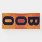 Boo Oranje Stippen Halloween Spandoek (Horizontaal)