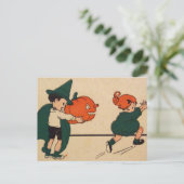 Boo! (Oude Halloweenkaart) Briefkaart (Staand voorkant)