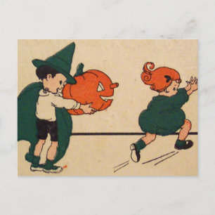 Boo! (Oude Halloweenkaart) Briefkaart