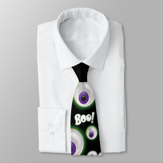 BOO Paarse Halloween Floating Eyeball - Ghost Eye Stropdas (Gebonden)